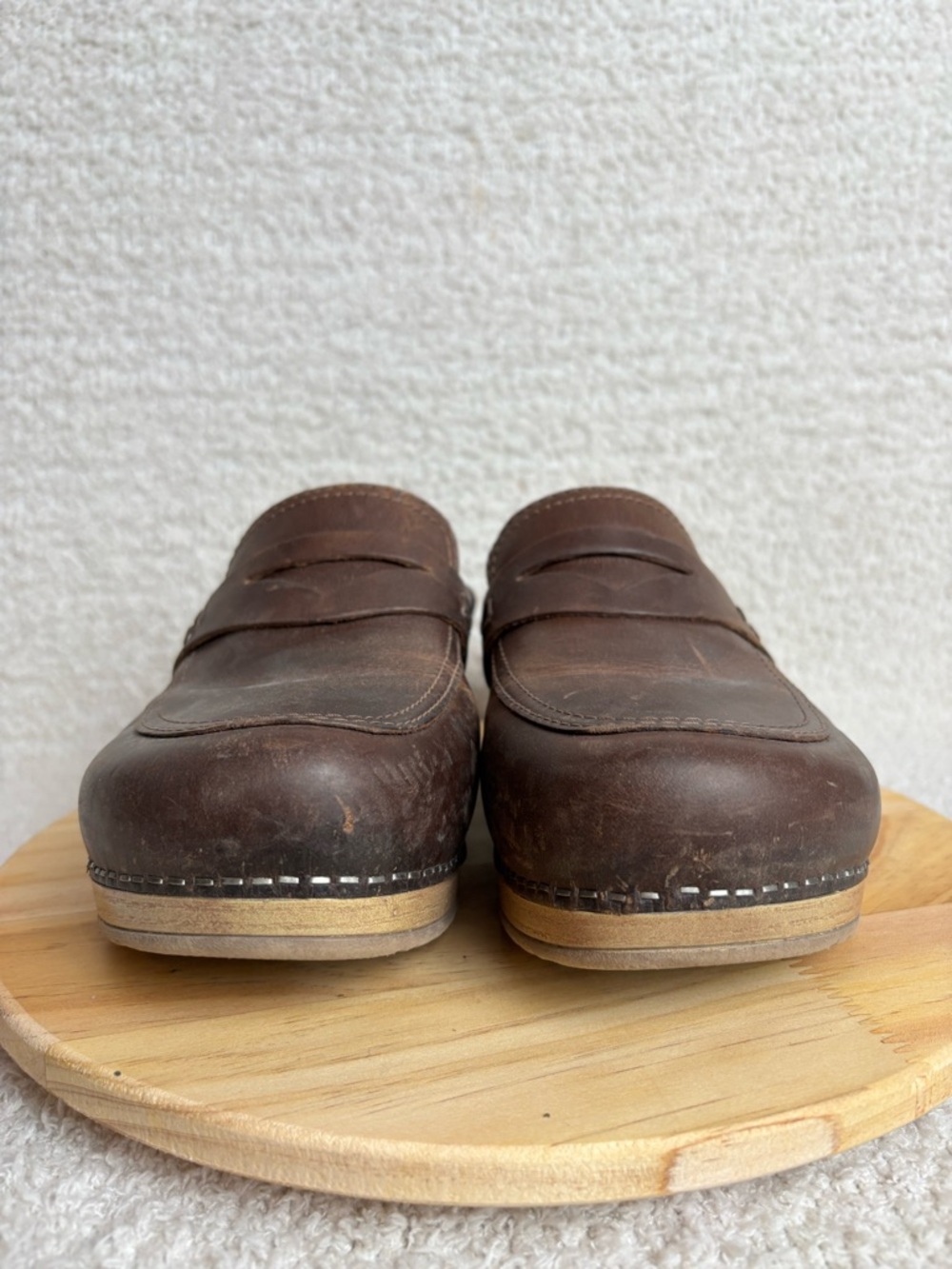 Dansko Shoes Womens 39 US 8.5-9 Brown Bel Oiled Penny Loafer Slip On Clogs - Picture 6 of 16